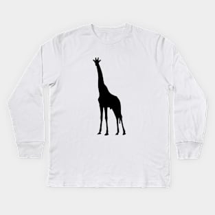 Cheerful Giraffe Silhouette Kids Long Sleeve T-Shirt